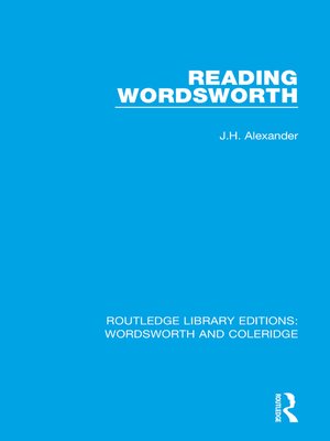 cover image of Reading Wordsworth